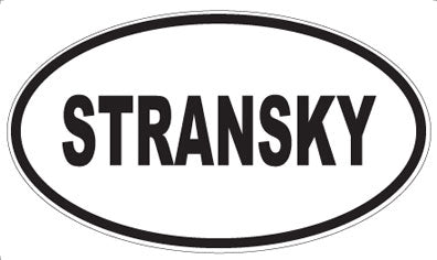 STRANSKY - Oval Sticker