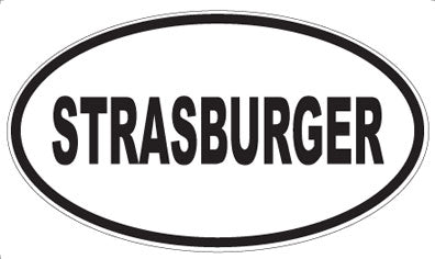STRASBURGER - Oval Sticker