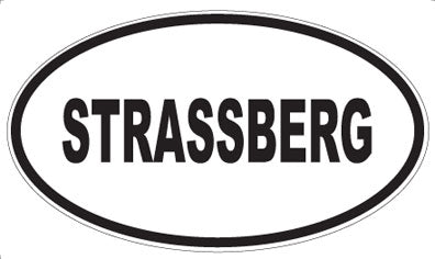 STRASSBERG - Oval Sticker