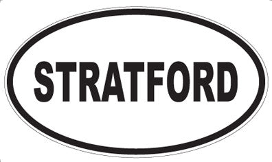 STRATFORD - Oval Sticker