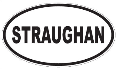 STRAUGHAN - Oval Magnet