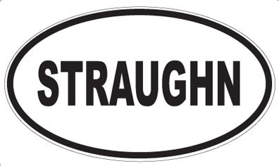 STRAUGHN - Oval Sticker