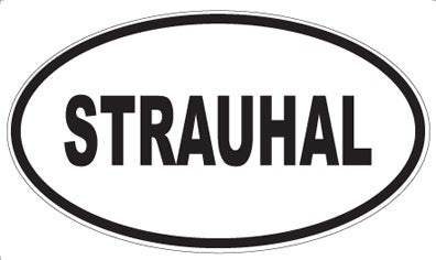 STRAUHAL - Oval Sticker
