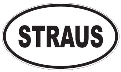 STRAUS - Oval Sticker