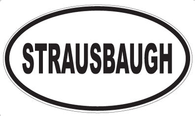 STRAUSBAUGH - Oval Sticker