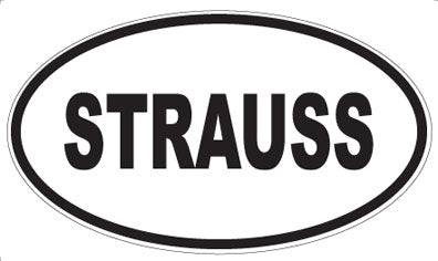 STRAUSS - Oval Sticker