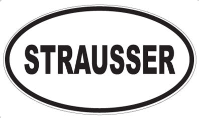 STRAUSSER - Oval Sticker