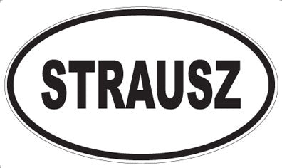 STRAUSZ - Oval Sticker