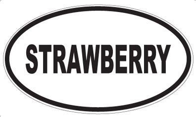 STRAWBERRY - Oval Sticker