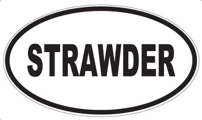 STRAWDER - Oval Magnet