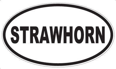 STRAWHORN - Oval Sticker