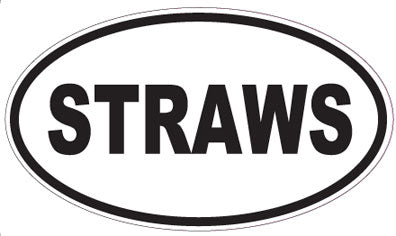 STRAWS - Oval Sticker