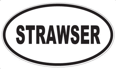 STRAWSER - Oval Sticker