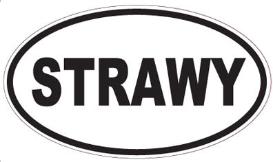 STRAWY - Oval Sticker