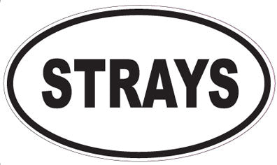 STRAYS - Oval Sticker