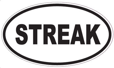 STREAK - Oval Sticker