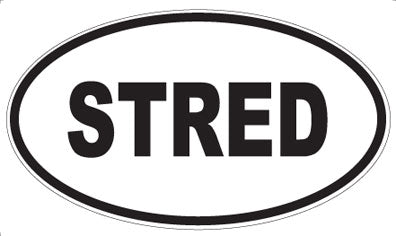 STRED - Oval Sticker