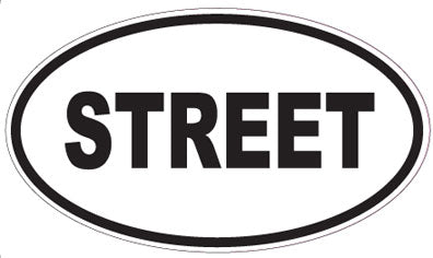 STREET - Oval Sticker