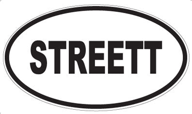 STREETT - Oval Sticker