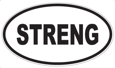 STRENG - Oval Sticker