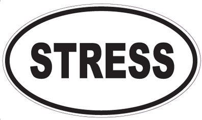 STRESS - Oval Sticker