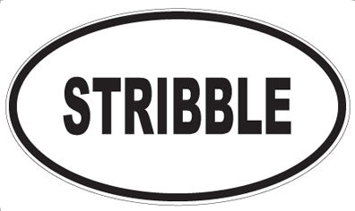 STRIBBLE - Oval Sticker