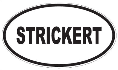 STRICKERT - Oval Magnet
