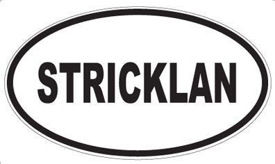 STRICKLAN - Oval Sticker