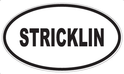 STRICKLIN - Oval Sticker