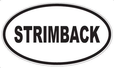 STRIMBACK - Oval Sticker