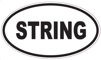 STRING - Oval Sticker