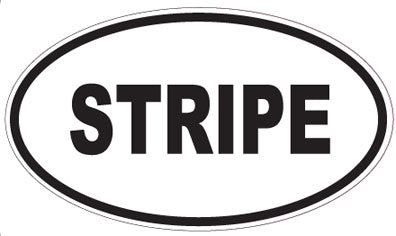 STRIPE - Oval Sticker
