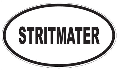 STRITMATER - Oval Sticker