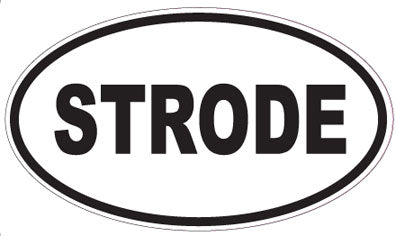 STRODE - Oval Sticker