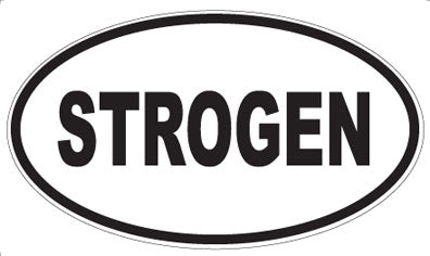 STROGEN - Oval Sticker