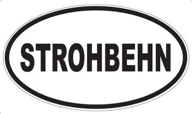 STROHBEHN - Oval Sticker