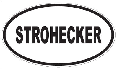 STROHECKER - Oval Sticker