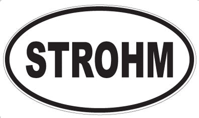 STROHM - Oval Sticker