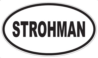 STROHMAN - Oval Sticker