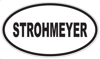 STROHMEYER - Oval Sticker