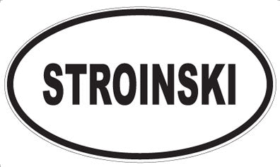 STROINSKI - Oval Sticker