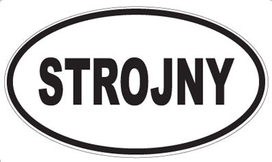 STROJNY - Oval Sticker