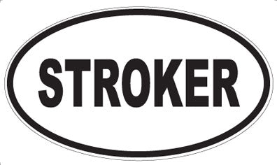 STROKER - Oval Sticker
