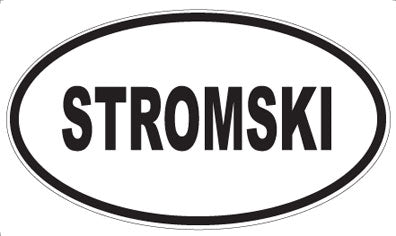 STROMSKI - Oval Sticker