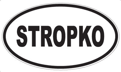 STROPKO - Oval Sticker