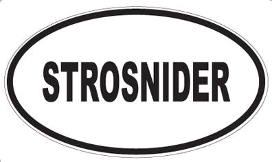 STROSNIDER - Oval Sticker