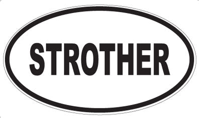 STROTHER - Oval Sticker