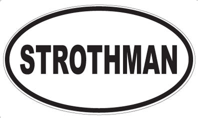 STROTHMAN - Oval Sticker