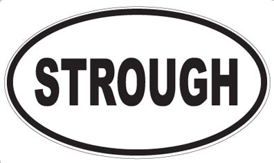 STROUGH - Oval Sticker