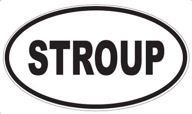 STROUP - Oval Sticker
